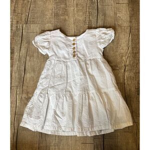 Wonder Nation Girls White Eyelet Dress Size 2T Cotton Summer Outfit